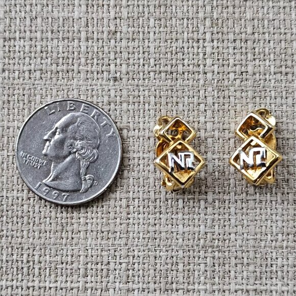 Nina Ricci Women Earrings Gold/Silver Ear Jewelry Clip On Stud Fashion Earrings - Picture 7 of 12